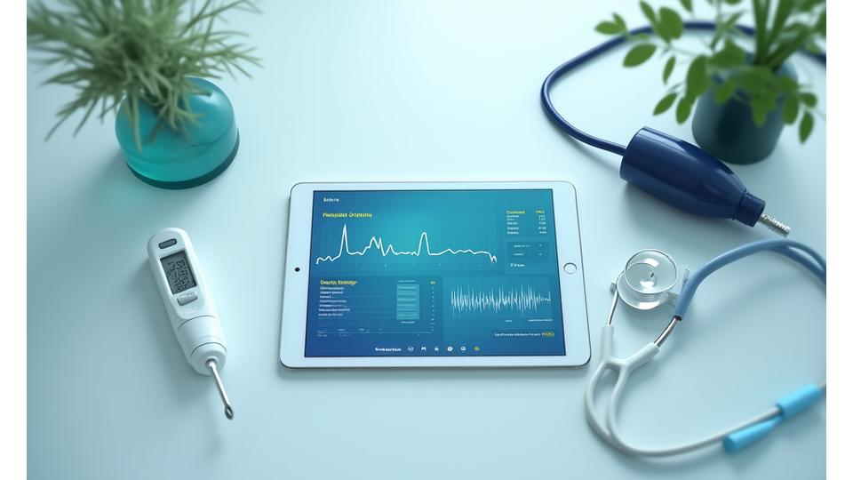 A collection of health data charts and medical instruments, symbolizing proactive health management.