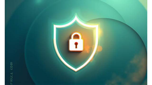 Abstract illustration of a digital shield with a padlock, symbolizing data privacy and security for health information.