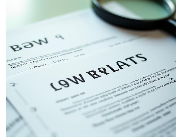 Close-up of a legal document with a magnifying glass over it, symbolizing scrutiny and clarity.